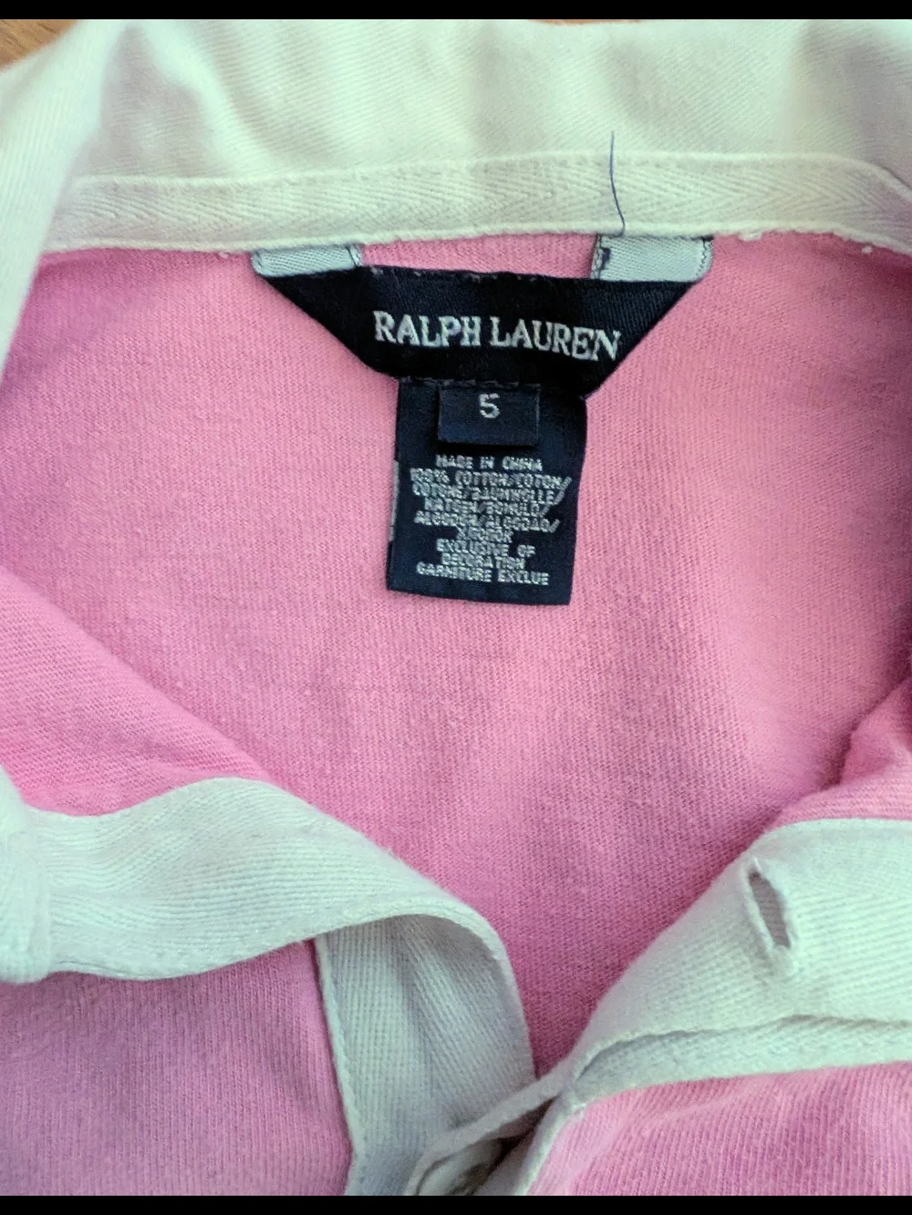 Ralph Lauren Girl's Two-Tone Rugby Dress - Pink & Navy